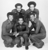 The Temptations circa 1974. They are, clockwise from the left, Dennis Edwards, Melvin Franklin, Richard Street, Otis Williams and Damon Harris.
